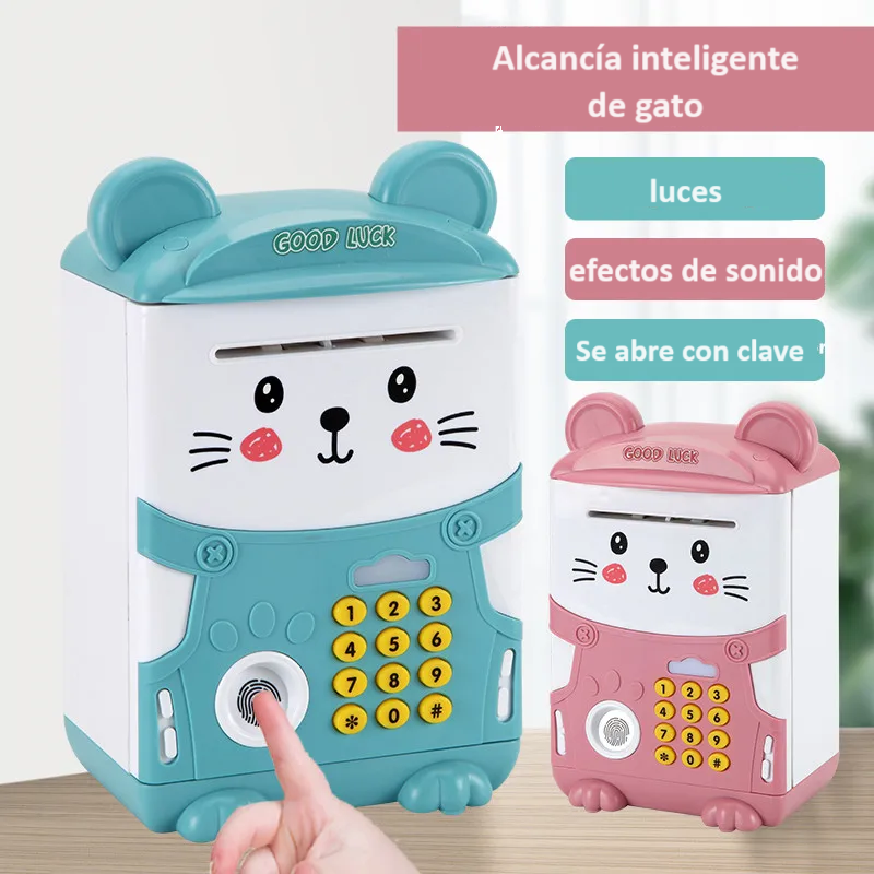 Smart Cat™  Alcancía inteligente para niños con contraseña, luces y sonidos